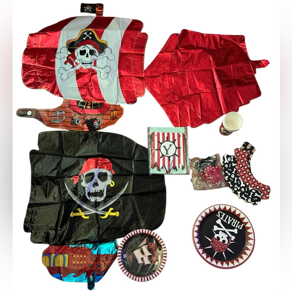 Pirate Party Decoration Set Halloween birthday theme decor 
5 big balloons
